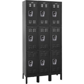 Hallowell® Ready-Built 3-Tier 9 Door Locker 36