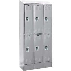 Hallowell® Ready-Built II 2-Tier 6 Door Locker 36