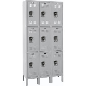 Hallowell® Ready-Built 3-Tier 9 Door Locker 36