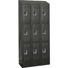 Hallowell® Ready-Built II 3-Tier 9 Door Locker 36