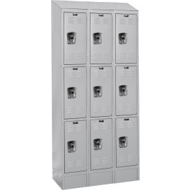 Hallowell® Ready-Built II 3-Tier 9 Door Locker 36