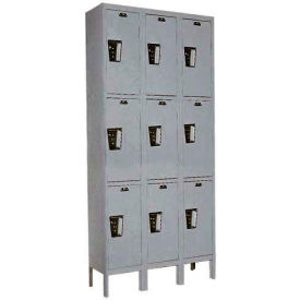 Hallowell® 3-Tier 9 Door Maintenance-Free Quiet Locker 36