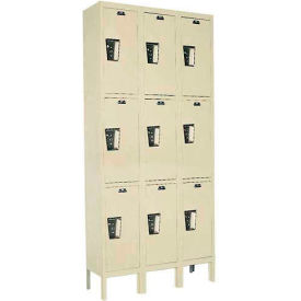 Hallowell® 3-Tier 9 Door Maintenance-Free Quiet Locker 36