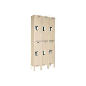 Hallowell® 2-Tier 6 Door Maintenance-Free Quiet Locker 36