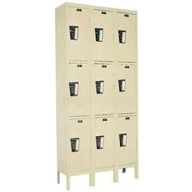 Hallowell® 3-Tier 9 Door Maintenance-Free Quiet Locker 36