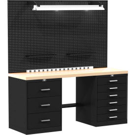 Hallowell® Fort Knox™ Basic Modular Workbench System w/9 Drawers 72