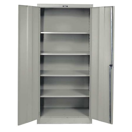 Shelving Storage Cabinet, 72 in H, 36 in W, 18 in D, Swing, Keyed, Dark Gray, 4 Shelves, 0 Drawers MPN:415S18HG