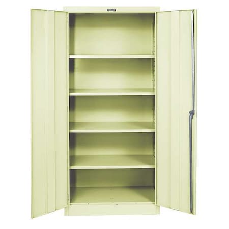 Shelving Storage Cabinet, 72 in H, 36 in W, 18 in D, Swing, Keyed, Tan, 4 Shelves, 0 Drawers MPN:415S18PT
