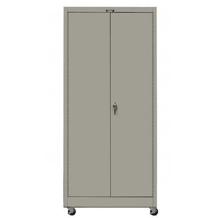 Solid Door Storage Cabinet, 36 in W, 72 in H, 24 in D, Dark Gray MPN:415S24M-HG
