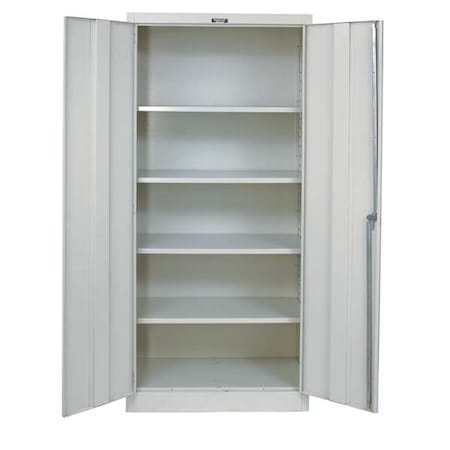 Shelving Storage Cabinet, 78 in H, 36 in W, 18 in D, Swing, Keyed, Tan, 4 Shelves, 0 Drawers MPN:815S18A-PT