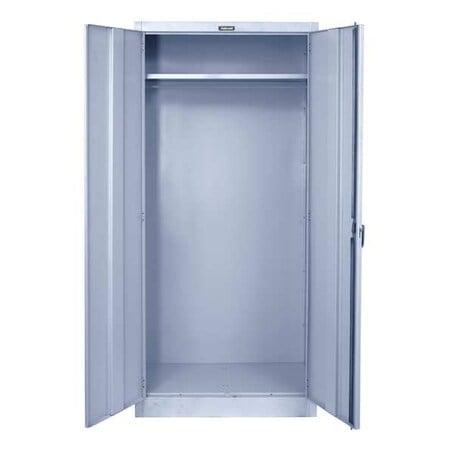Wardrobe Storage Cabinet, 78 in H, 36 in W, 18 in D, Swing, Keyed, Light Gray, 1 Shelves, 0 Drawers MPN:835W18A-PL-AM