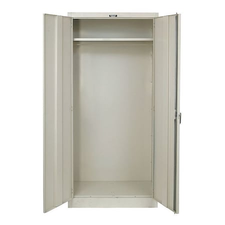 Wardrobe Storage Cabinet, 78 in H, 36 in W, 18 in D, Swing, Keyed, Tan, 1 Shelves, 0 Drawers MPN:835W18PT