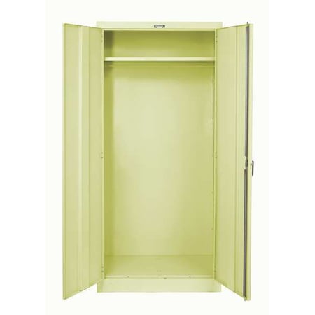 Wardrobe Storage Cabinet, 78 in H, 48 in W, 24 in D, Swing, Keyed, Tan, 1 Shelves, 0 Drawers MPN:845W24PT