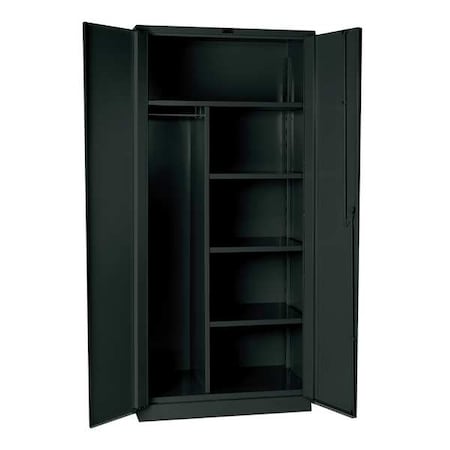 Combo Wardrobe Storage Cabinet, 78 in H, 60 in W, 24 in D, Swing, Padlock Hasp, Dark Gray, 0 Drawers MPN:HW4CC0478-4CL