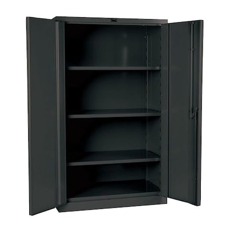 Shelving Storage Cabinet, 60 in H, 48 in W, 24 in D, Swing, Padlock Hasp, Dark Gray, 4 Shelves MPN:HW6SC8460-3CL
