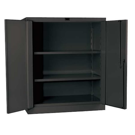 Shelving Storage Cabinet, 42 in H, 36 in W, 21 in D, Swing, Padlock Hasp, Dark Gray, 2 Shelves MPN:HWG4SC6142-2CL