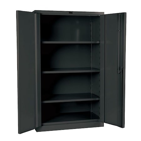 Shelving Storage Cabinet, 60 in H, 36 in W, 21 in D, Swing, Padlock Hasp, Dark Gray, 4 Shelves MPN:HWG4SC6160-3CL