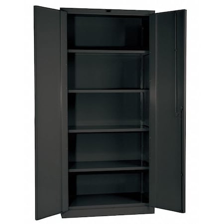 Shelving Storage Cabinet, 78 in H, 36 in W, 24 in D, Swing, Padlock Hasp, Dark Gray, 4 Shelves MPN:HWG6SC6478-4CL