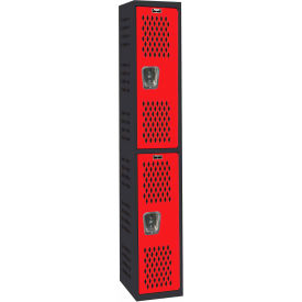 Hallowell® 2-Tier 2 Door Gym/PE Ventilated Locker 12