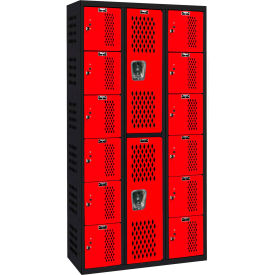 Hallowell® 6-Tier 14 Door Gym/PE Ventilated Locker 36
