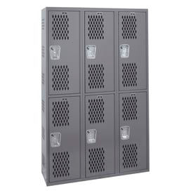 Hallowell® 2-Tier 6 Door Single-Point Ventilated Locker 54