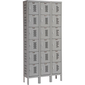 Hallowell® 6-Tier 6 Door Heavy Duty Ventilated Locker 12