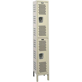 Hallowell® 2-Tier 2 Door Heavy Duty Ventilated Locker 18