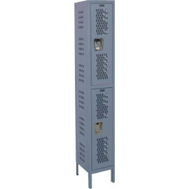 Hallowell® 2-Tier 2 Door Heavy Duty Ventilated Locker 18