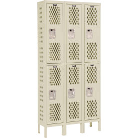 Hallowell® 2-Tier 6 Door Heavy Duty Ventilated Locker 36