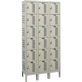 Hallowell® 6-Tier 18 Door HD Ventilated Locker 36