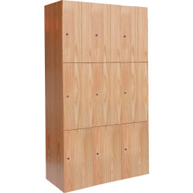 Hallowell® 3-Tier All-Wood Club Locker 36