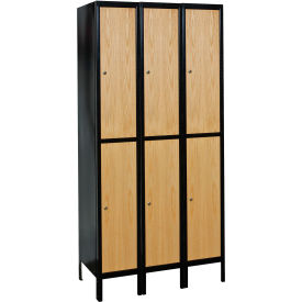 Hallowell® 2-Tier Metal-Wood Hybrid Locker 45