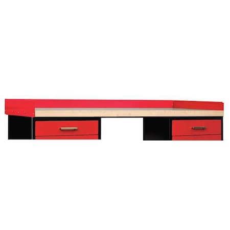 Side/Back Rail Kit, 72Wx24Dx4-1/2H, Red MPN:FKSBRK7224ME