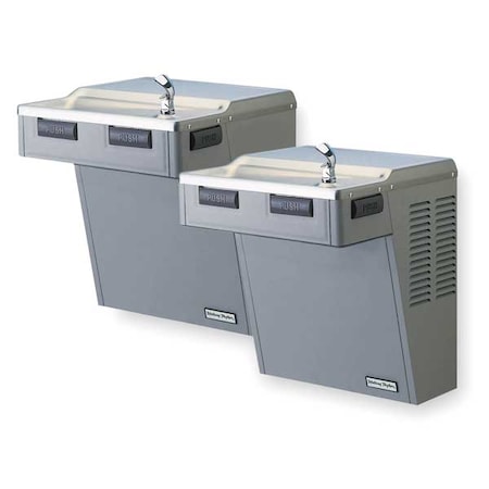 On-Wall Two-Level Drinking Fountain, 2 Level, 18 5/8 in D, 27 1/4 in H, 36 1/8 in W MPN:HAC8BLPV-NF