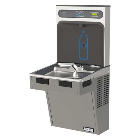 Drinking Fountain with Bottle Filler On-Wall Mount, 1 Levels, Silver, Indoor MPN:HTHB-HAC8SS-WF