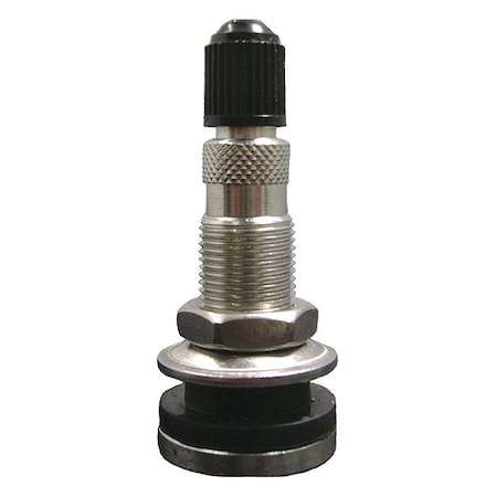 Tire Valve, Strd Bore, 1-7/8in, SST, PK10 MPN:TV-618A-SS