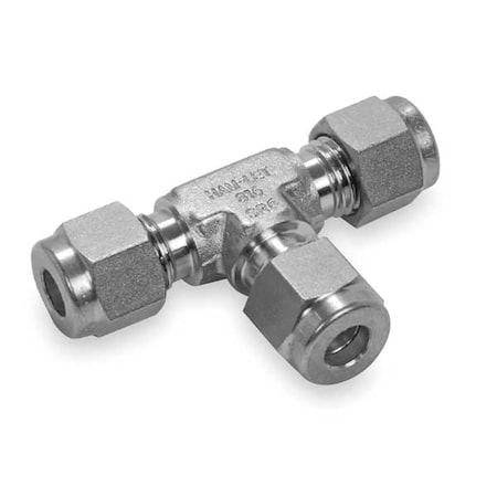 Tee, SS, Comp 8 mm, Comp 8 mm, Comp 8 mm MPN:764L-SS-8MM