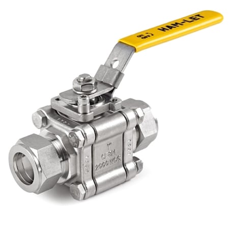Manual 2-Way Ball Valve, Let-Lok, SS MPN:H-500-SS-L-3/8