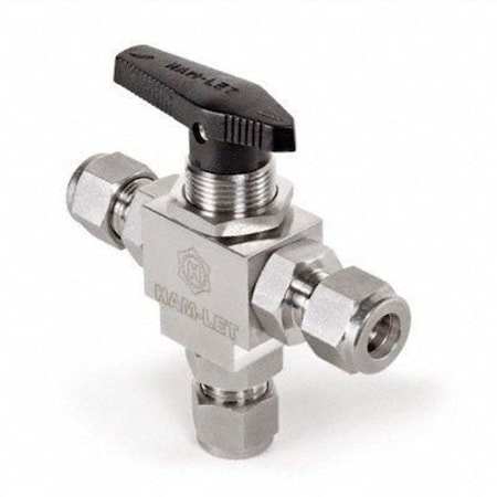 Manual 3-Way Ball Valve, 12mm, 316 SS MPN:H-6800-SS-L-12MM-PST