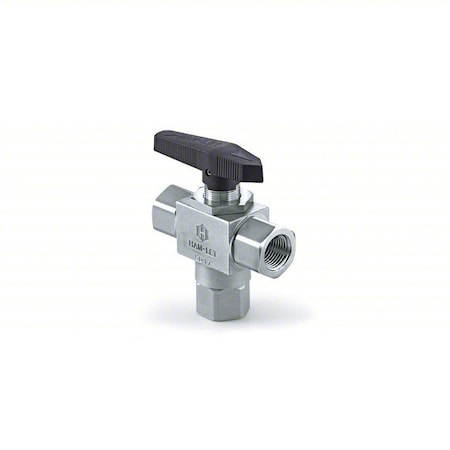 Manual 3-Way Ball Valve, 1/4