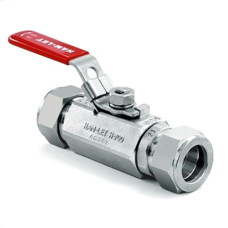 Manual 2-Way Ball Valve, Let-Lok, SS MPN:H-700-SS-L-12MM-T-LD