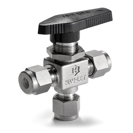 Manual 3-Way Ball Valve, 1/4
