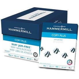 Copy Paper - Hammermill Copy Plus HAM105007 - White - 8-1/2 x 11 - 20 lb. - 5000 Sheets/Carton 105007