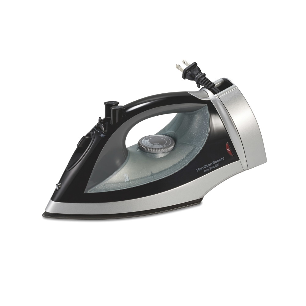Hamilton Beach Mid-Size Nonstick Hospitality Iron With Retractable Cord, Black, 12-1/4in x 6in x 5-3/16in, Total Qty 1 MPN:14210R