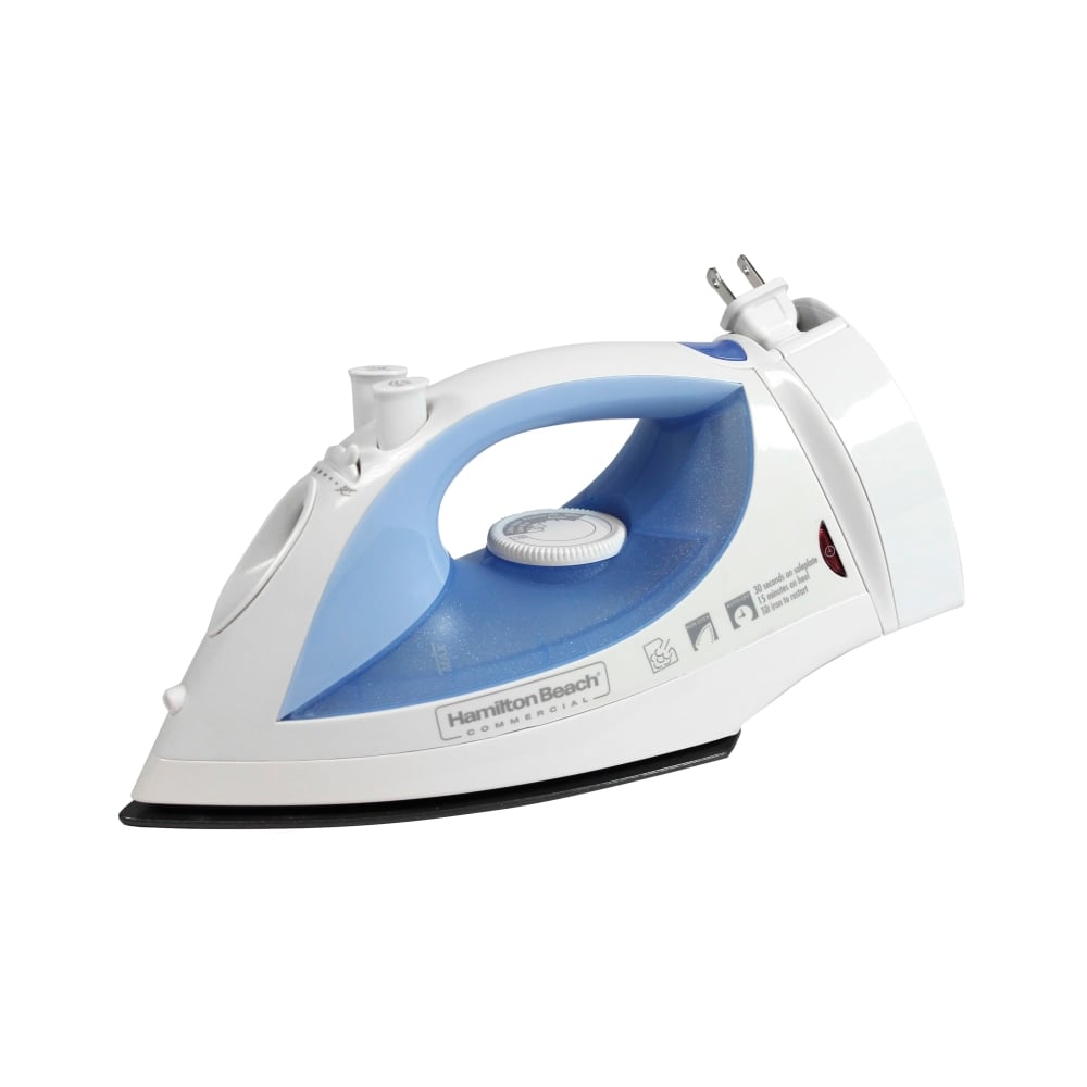 Hamilton Beach Mid-Size Nonstick Hospitality Iron With Retractable Cord, White, 12-3/16in x 5-3/4in x 5-3/16in, Total Qty 1 MPN:HIR400R