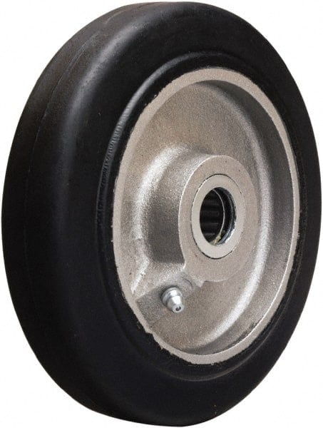 Rubber Caster Wheel: Rubber on Aluminum, 0.625