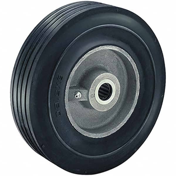 Rubber Caster Wheel: Rubber on Aluminum, 0.625