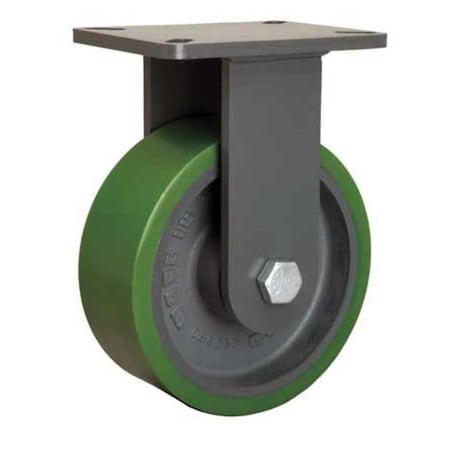 Plate Caster, Rigid, Polyurethane, 10 1/2