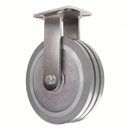 Plate Caster, Rigid, Polyurethane, 15 1/2