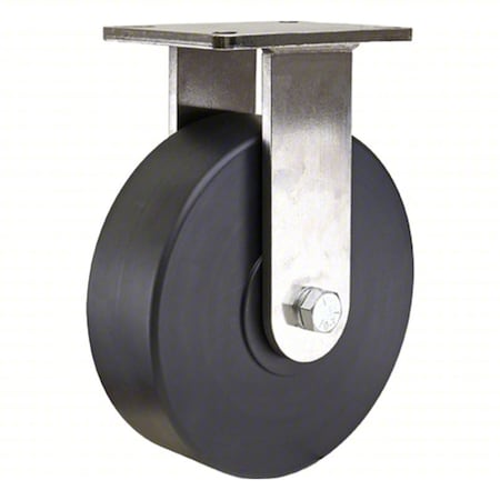 Plate Caster, Rigid, Nylon, 12 1/2